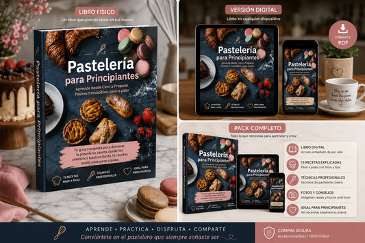 Pasteleria para Principiantes: Aprende a Crea postres Deliciosos Desde Cero